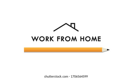 Work from home poster design. Work from home logo design.