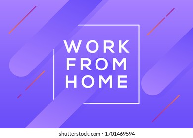 Work From Home Poster illustration graphic