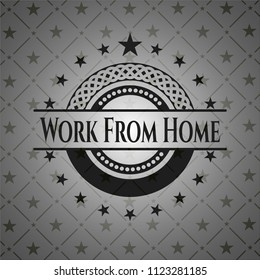 Work From Home realistic black emblem