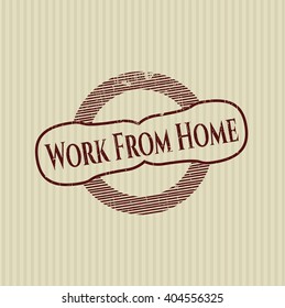 Work From Home rubber stamp