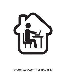 Work from home, social media campaign and coronavirus prevention.