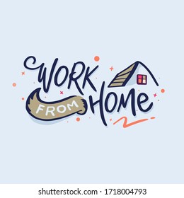 Work from home. Stay home and stay safe vector illustration. Social distancing to protect from COVID-19 background. Quarantine vector illustration