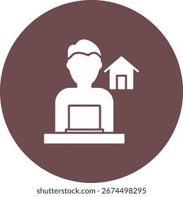 Trabajar desde casa símbolo arte remoto online freelance