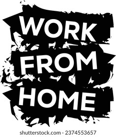 Trabajo desde el vector de camisetas de casa 