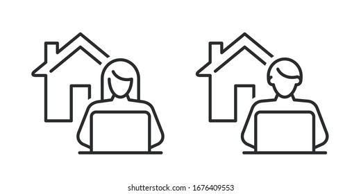 Work From Home vector icon