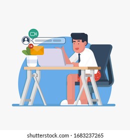 work from home vector illustration