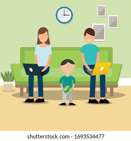 Trabajo de la ilustración del vector doméstico
