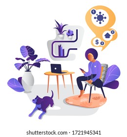 work from home vector illustration