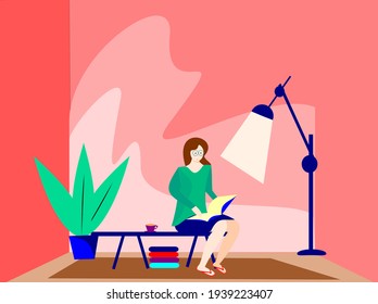 work from home in the vector illustration