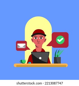 work from home vector illustration