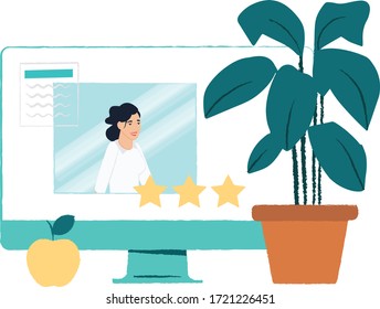 Trabajo desde casa, videollamada