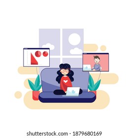 work for home with your laptop to prevent virus infection