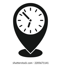Work hour location icon simple vector. Flexible people. Office time