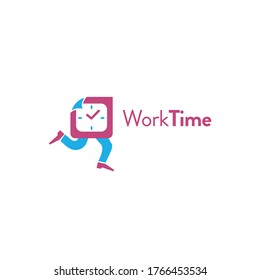 Work Hour Time Logo Editable