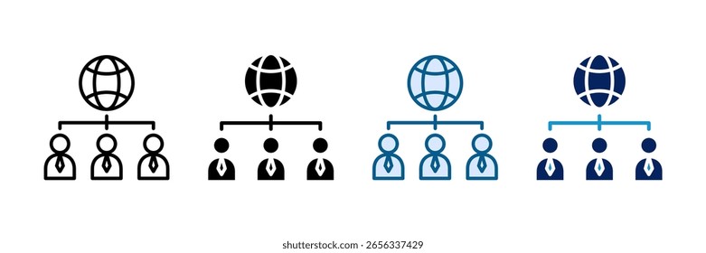 Coleção de Vários Estilos de Conjunto de Ícones do Hub de Trabalho