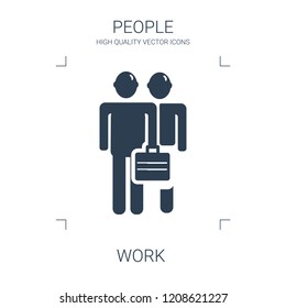 work icon. high quality filled work icon on white background. from people collection flat trendy vector work symbol. use for web and mobile