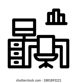 icono de trabajo o logotipo símbolo de signo aislado ilustración vectorial - iconos vectoriales de estilo negro de alta calidad
