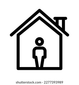 trabajo desde icono o logotipo símbolo de signo aislado ilustración vectorial - iconos vectoriales de estilo negro de alta calidad
