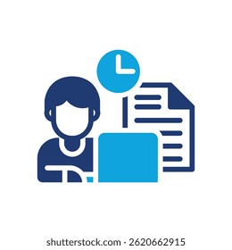 Work Icon Mixed Vector Illustration