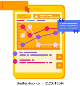 Work icon. Mobile app to track productivity vector. Effective management and daily to-do list plan optimization