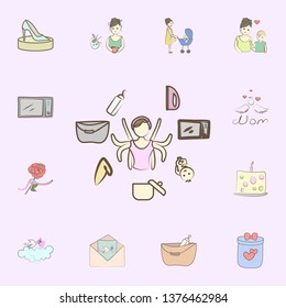 Lot of work icon. mother icons universal set for web and mobile