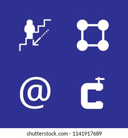 work icon set. design, at and clamp vector icon for graphic design and web