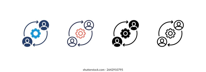 Work Icon set multiple style collection