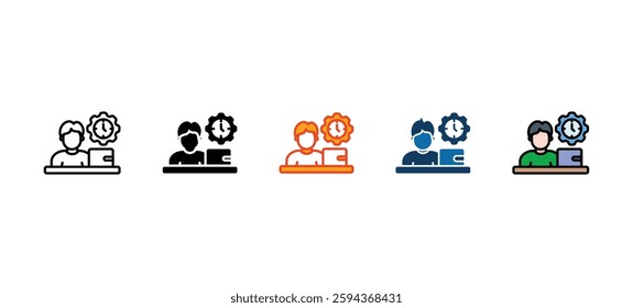 Work icon sets with different styles