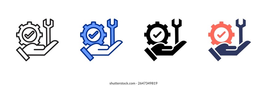 Coleção de vários estilos de planilha de ícone de trabalho
