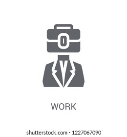 Work icon. Trendy Work logo concept on white background from Startup Strategy and Success collection. Suitable for use on web apps, mobile apps and print media.