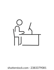 work icon, vector best line icon