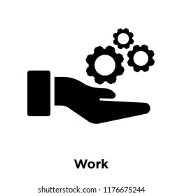 Work icon vector isolated on white background, logo concept of Work sign on transparent background, filled black symbol