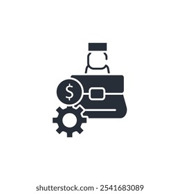 work icon. vector.Editable stroke.linear style sign for use web design,logo.Symbol illustration.