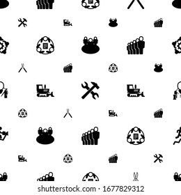 Arbeitssymbole sind nahtlos. Einschließlich bearbeitbares Team, Werkzeuge, Gartenschere, Teamwork, Bulldozer, Mitarbeiter, Schneider, Karrierewachstum Symbole. Arbeitssymbole für Web und Mobile.
