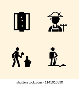 work icons set. farmer, farmer and farmer and other vector icons for graphic design and web
