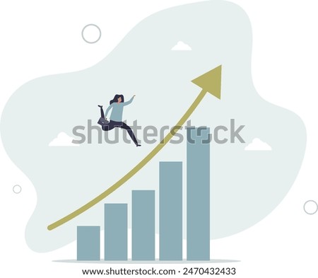 Work improvement, career growth or performance to achieve success,flat vector illustration.