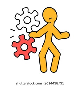 work injury accident line icon vector. work injury accident sign. isolated symbol illustration