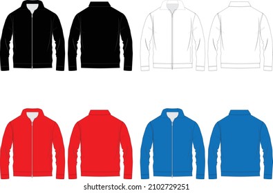 Work Jacket Fashion Flat Templates