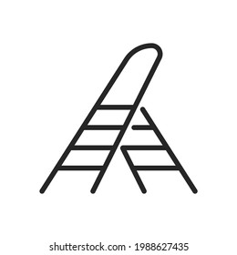 work ladder icon designed in line vector illustration style