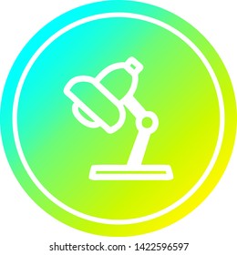 work lamp circular icon with cool gradient finish