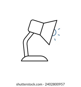 work lamp concept line icon. Simple element illustration. work lamp concept outline symbol design.