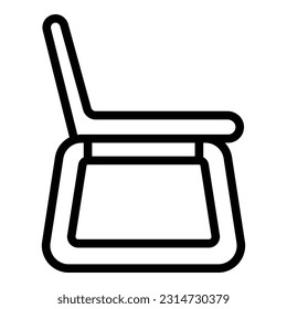 Work laptop stand icon outline vector. Computer adjustable. Best posture