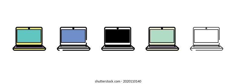 work laptop vector type icon