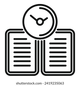 Work late document icon outline vector. Active fast sleepy. Tired stress