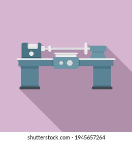 Work lathe icon. Flat illustration of Work lathe vector icon for web design