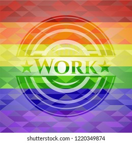 Work lgbt colors emblem 