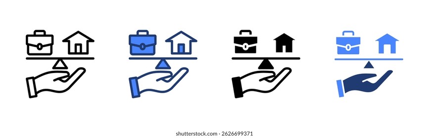 Work Lif Balance icon sheet multiple style collection