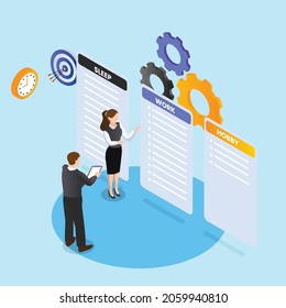 Work and life balance 3d isometric vector illustration concept for banner, website, landing page, ads, flyer template