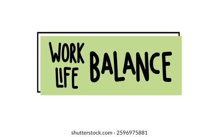 Work Life Balance. Badge, icon, logo vector design illustration on white background