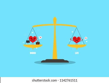 Work Life Balance Cartoon Vector Stock Vector (Royalty Free) 1142761511 ...